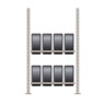 Стеллаж для колёс MS Pro Profi 200/150x50/02